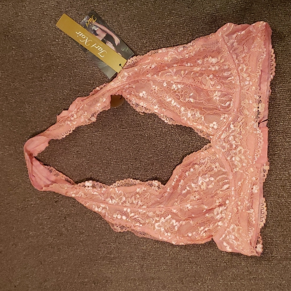Tart Noir Light Pink Lace Halter Bralette